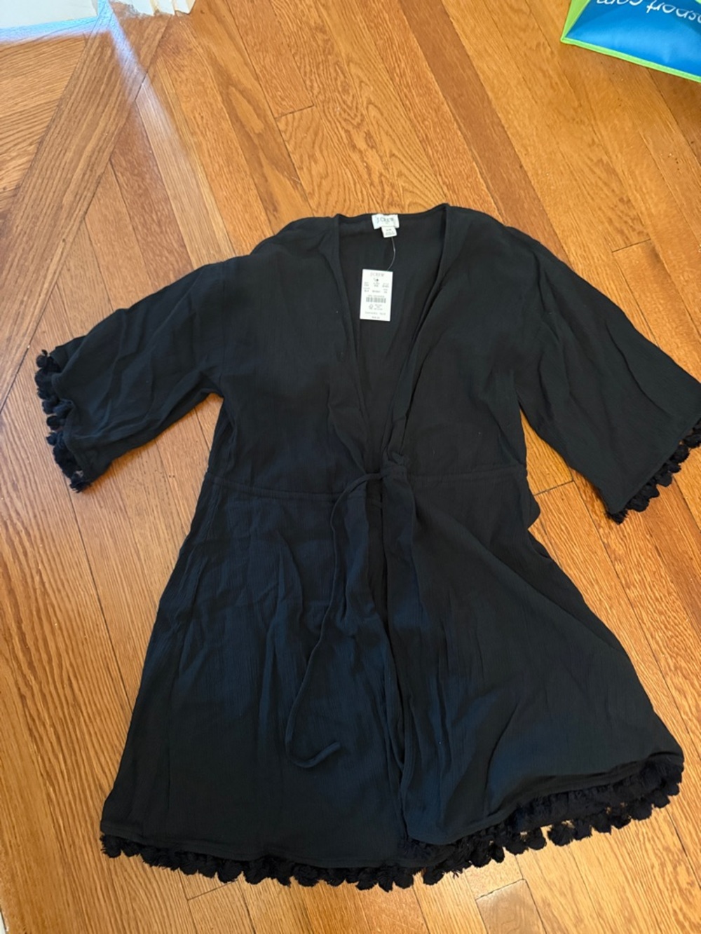 Black J. Crew Swim Tie-Front Cover-Up